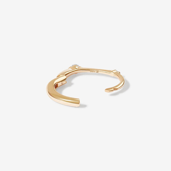 Landis diamond hoop piercing