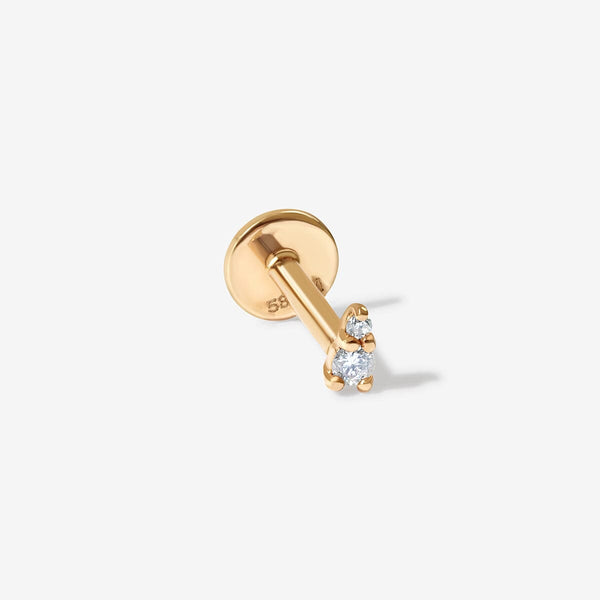 Cabriole diamond stud piercing