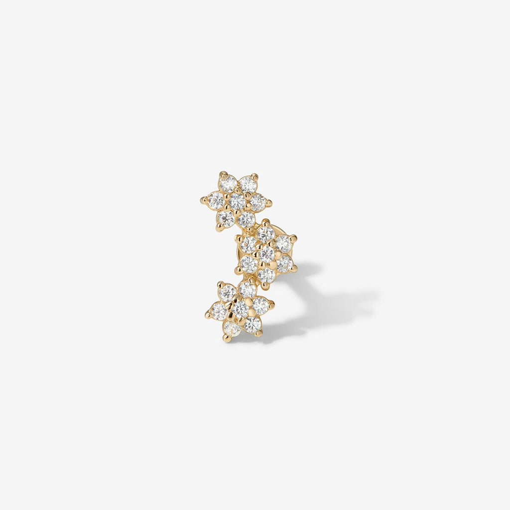Dustin triple micro flower piercing
