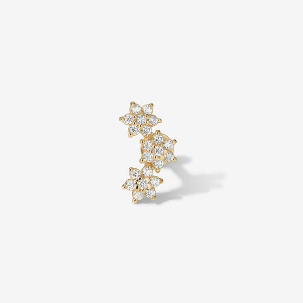 Dustin triple micro flower piercing