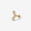 Dustin triple micro flower piercing