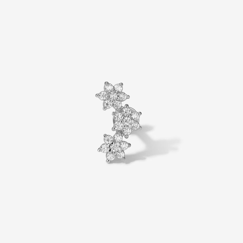 Dustin triple micro flower piercing