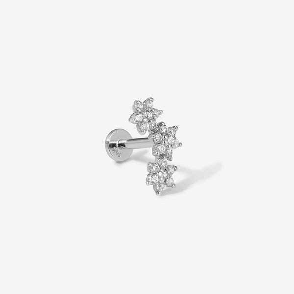 Dustin triple micro flower piercing