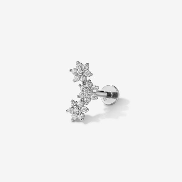 Dustin triple micro flower piercing