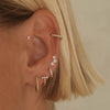 Dustin triple micro flower piercing