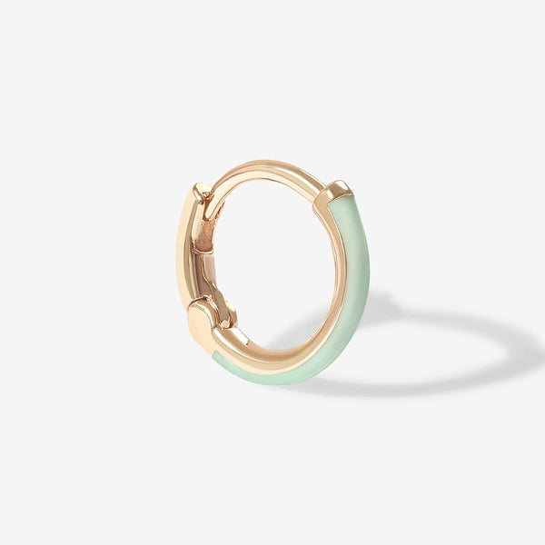 Easley mint enamel mini huggie