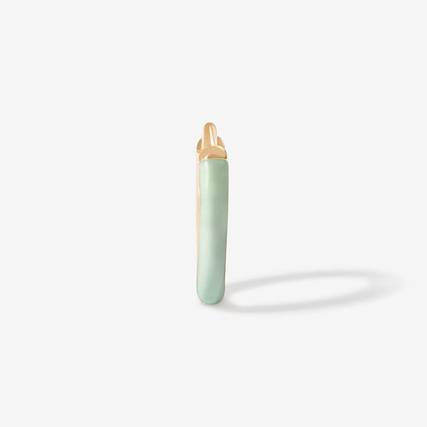 Easley mint enamel mini huggie