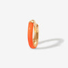 Easley neon orange enamel mini huggie