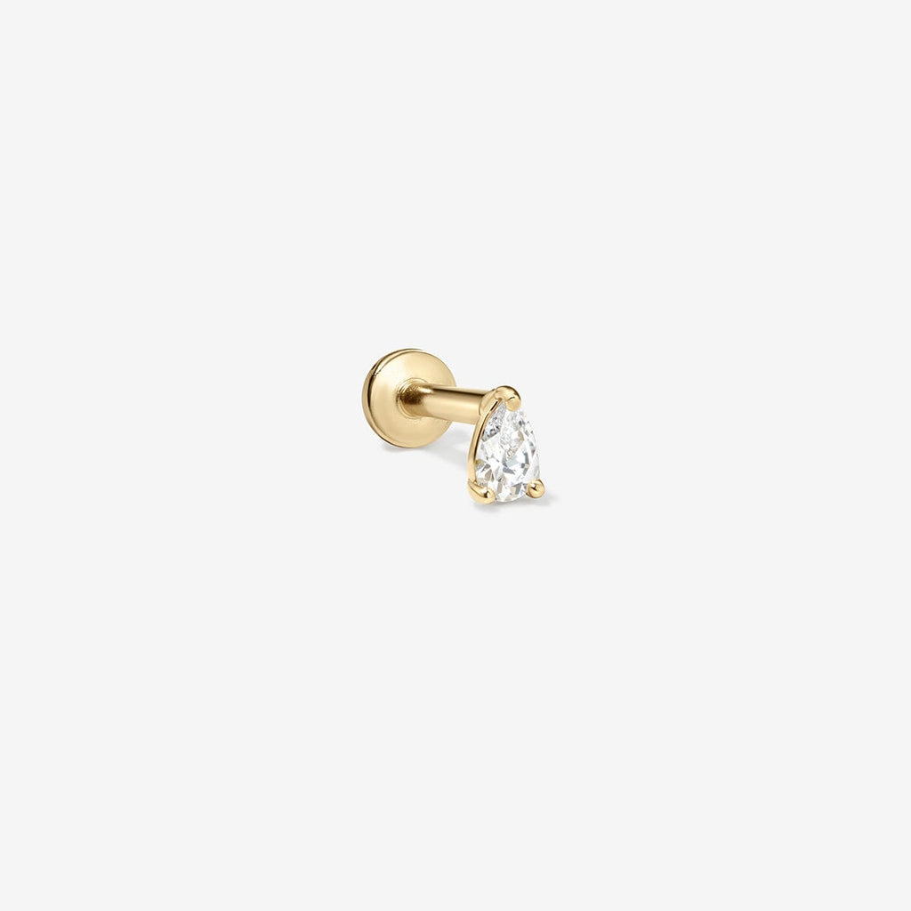 Ellis pear diamond piercing