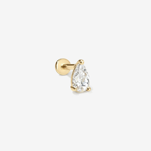 Ellis pear diamond piercing