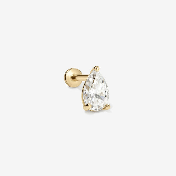 Ellis pear diamond piercing