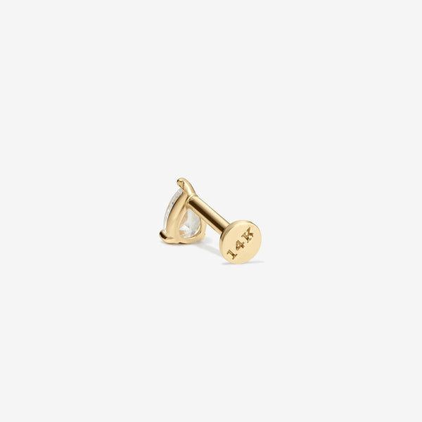 Ellis pear diamond piercing