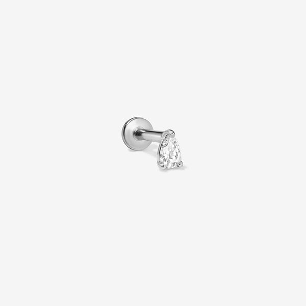 Ellis pear diamond piercing