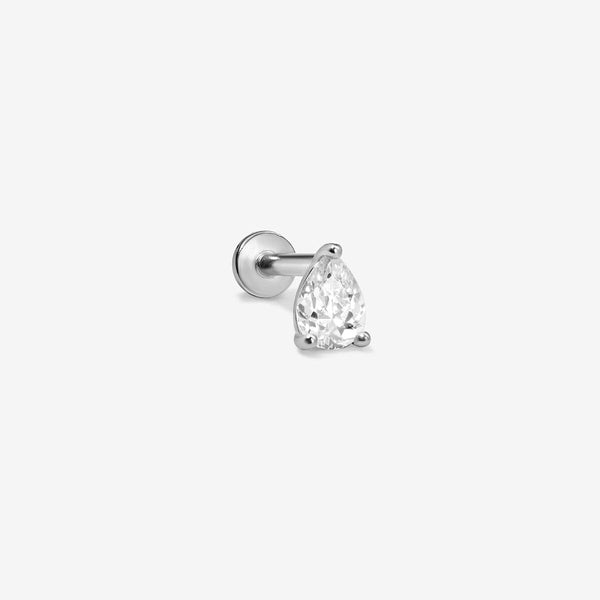 Ellis pear diamond piercing