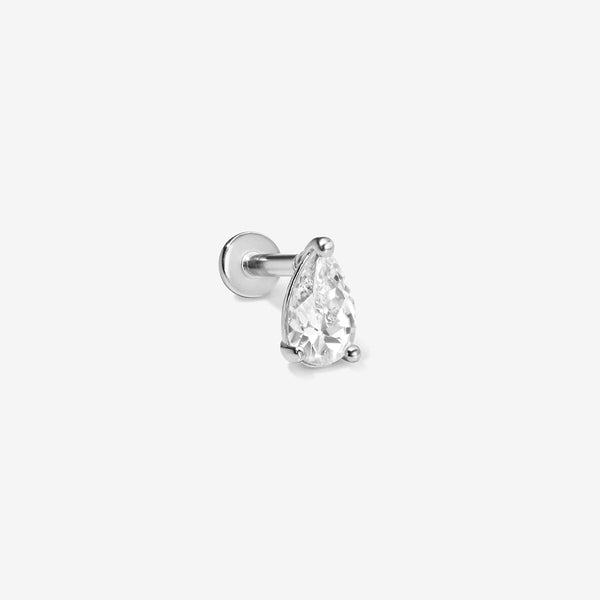 Ellis pear diamond piercing