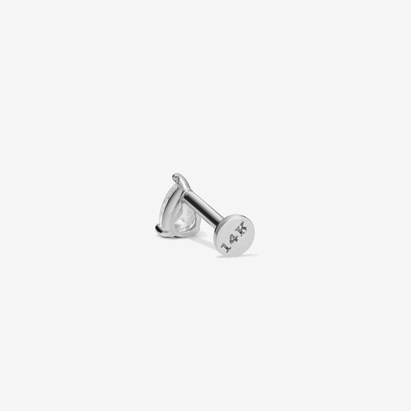 Ellis pear diamond piercing