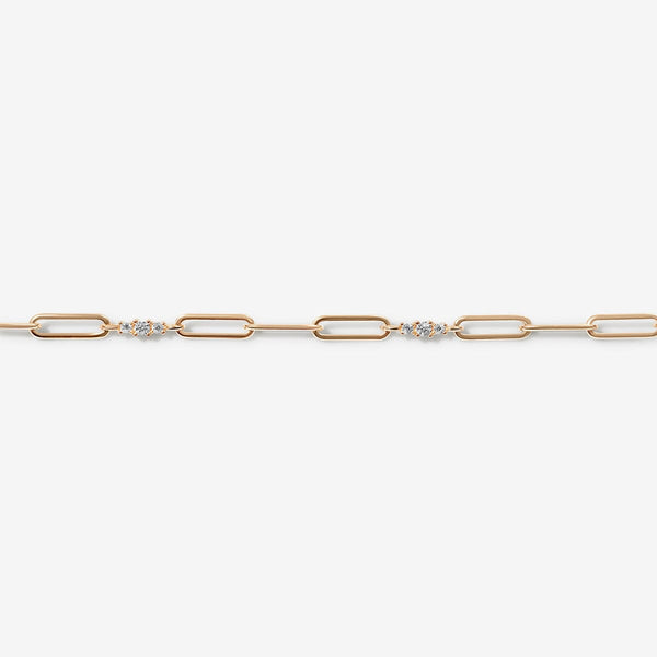 Fai triple link paperclip chain bracelet