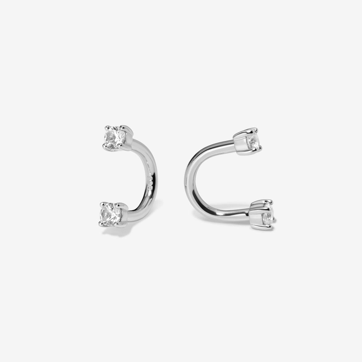 Frankie diamond u hoop earrings