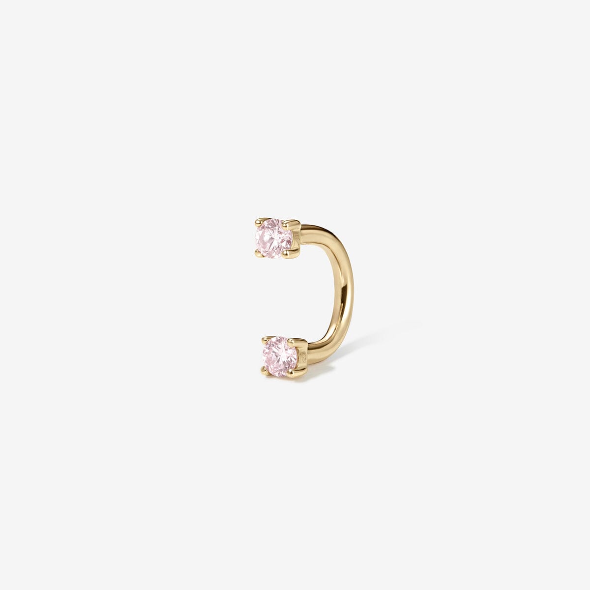 Frankie pink diamond u hoop piercing