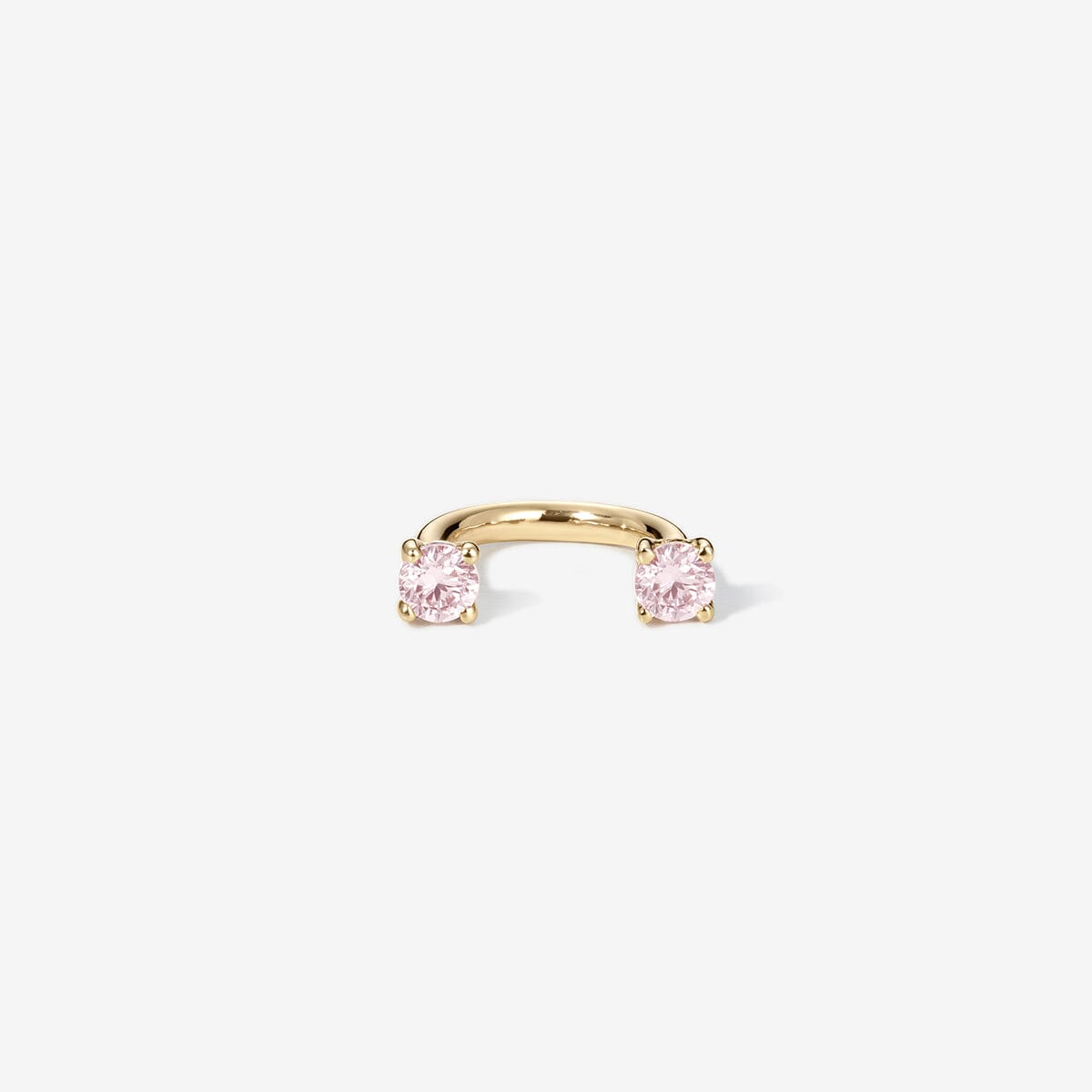 Frankie pink diamond u hoop piercing