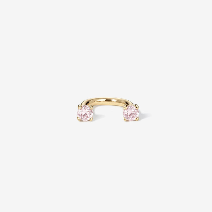 Frankie pink diamond u hoop piercing