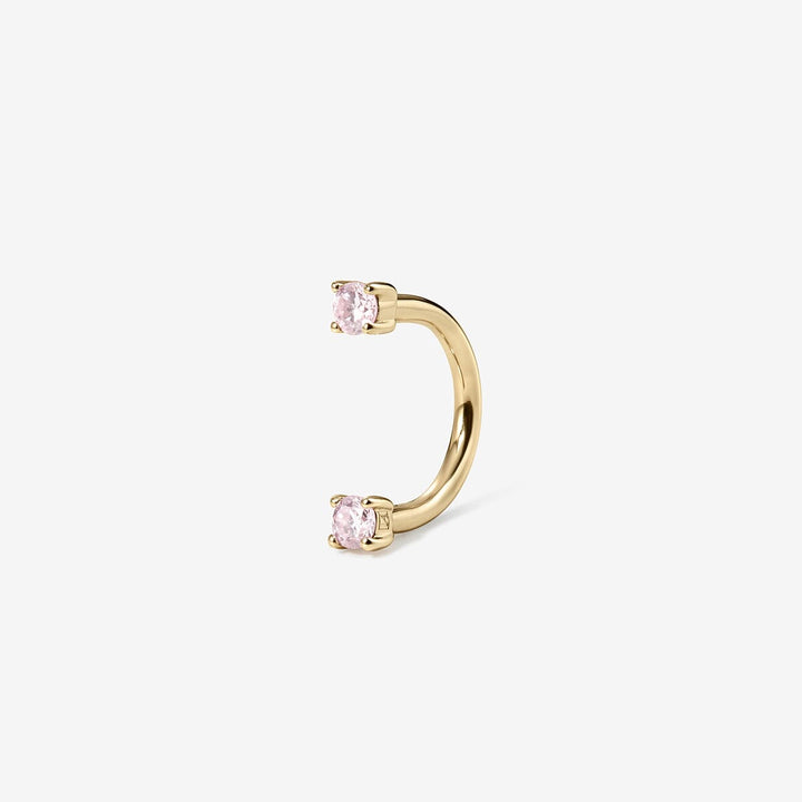 Frankie pink diamond u hoop piercing