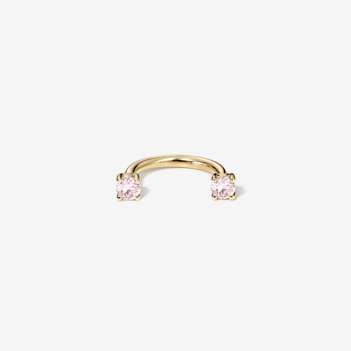 Frankie pink diamond u hoop piercing