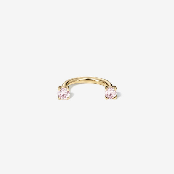 Frankie pink diamond u hoop piercing