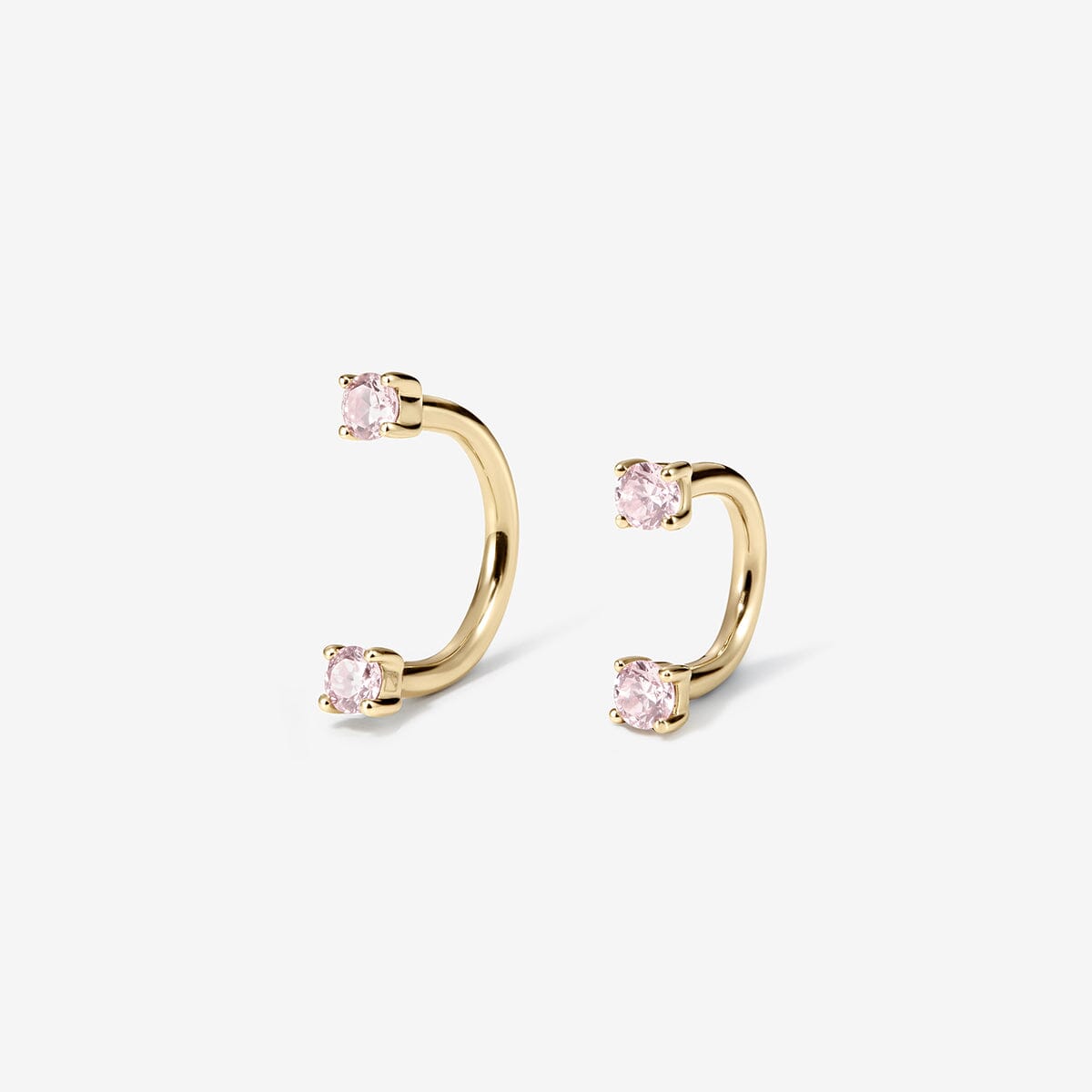 Frankie pink diamond u hoop piercing