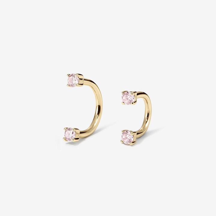 Frankie pink diamond u hoop piercing
