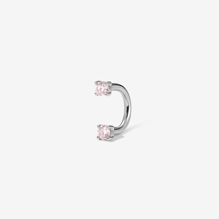 Frankie pink diamond u hoop piercing