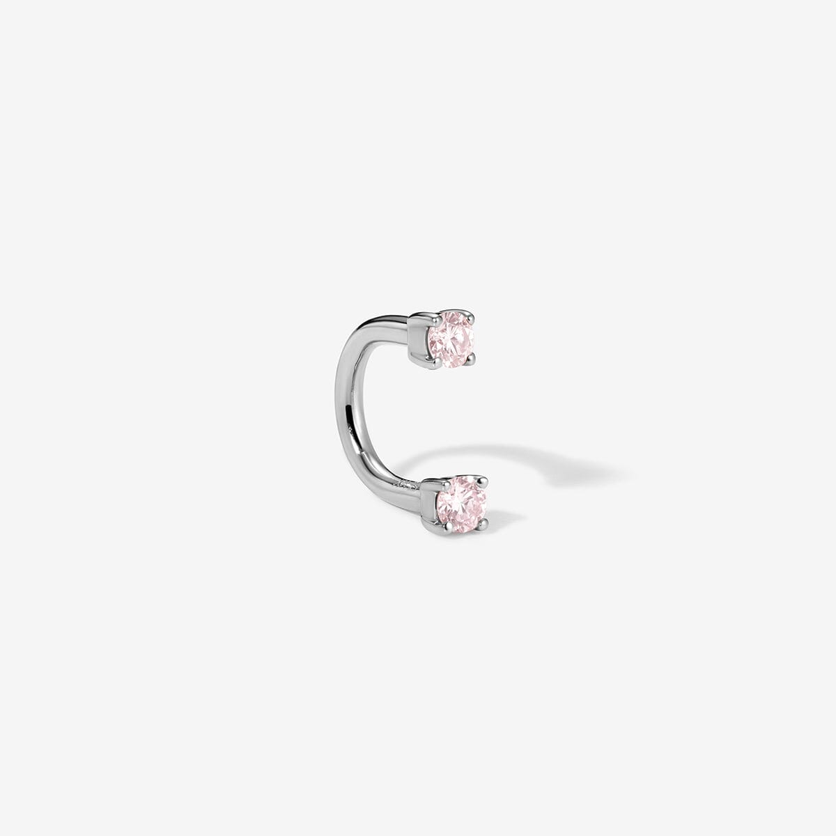 Frankie pink diamond u hoop piercing