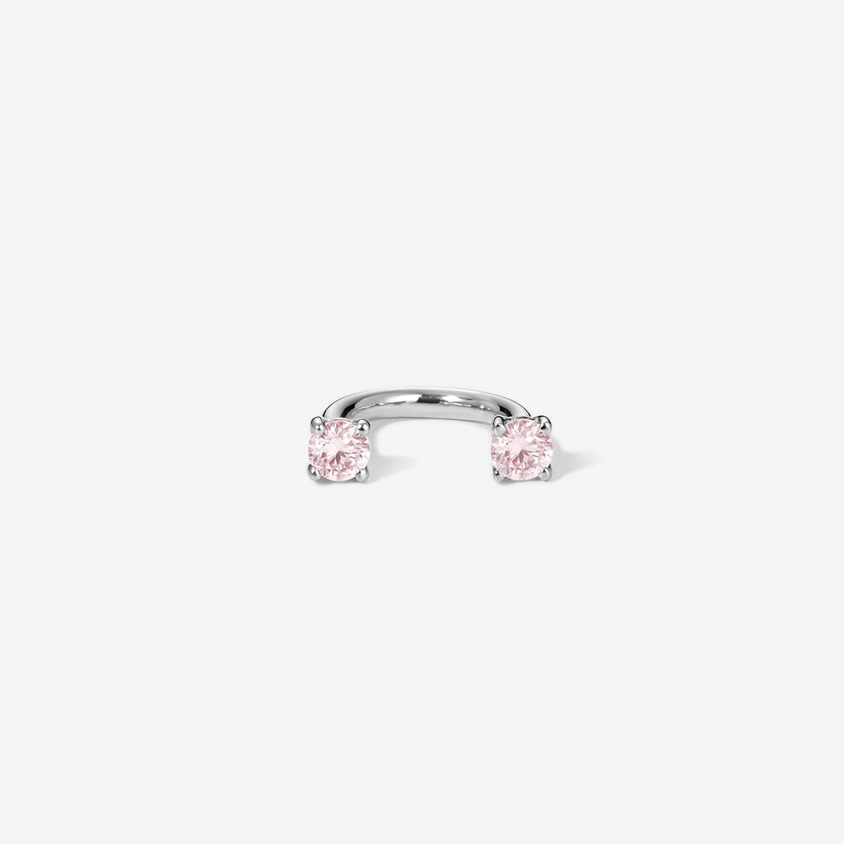 Frankie pink diamond u hoop piercing