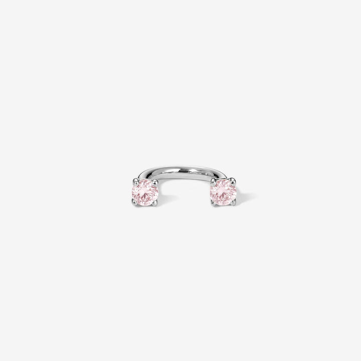Frankie pink diamond u hoop piercing