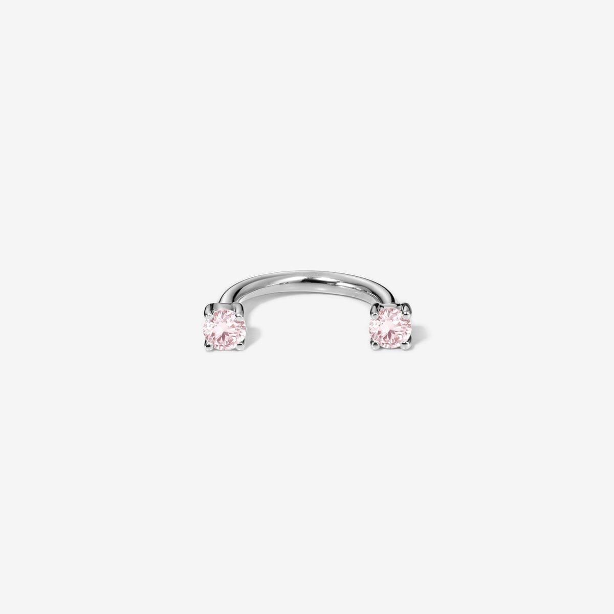 Frankie pink diamond u hoop piercing