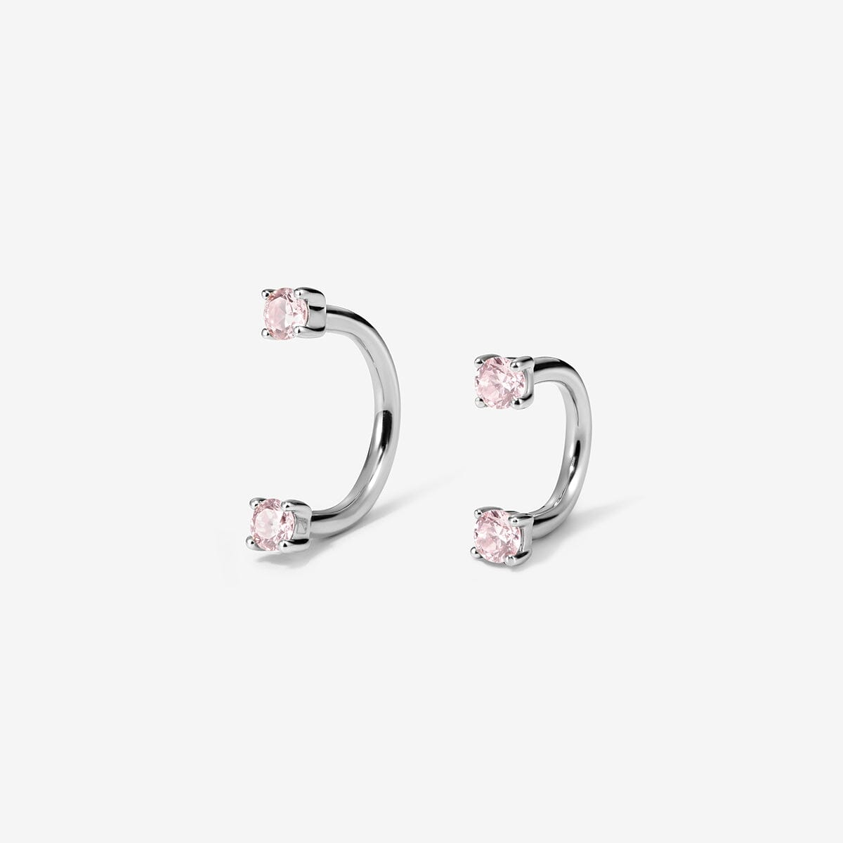 Frankie pink diamond u hoop piercing