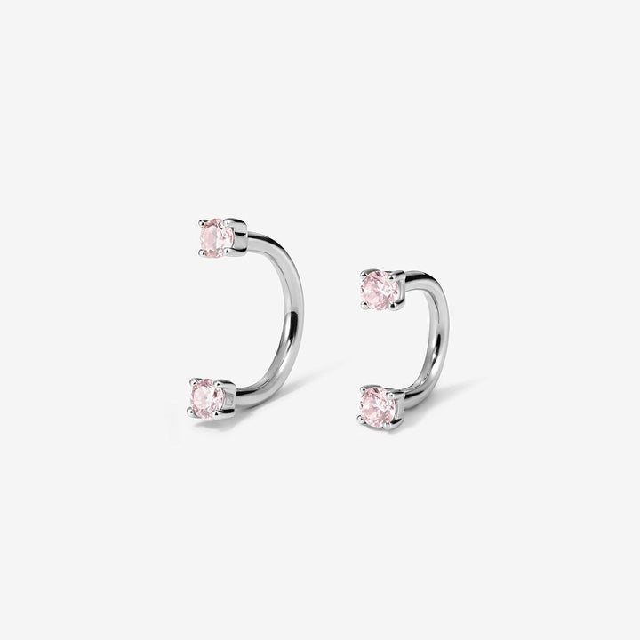 Frankie pink diamond u hoop piercing