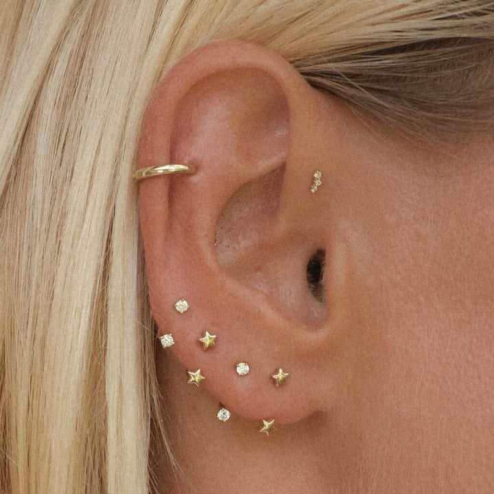 Frankie diamond u hoop earrings