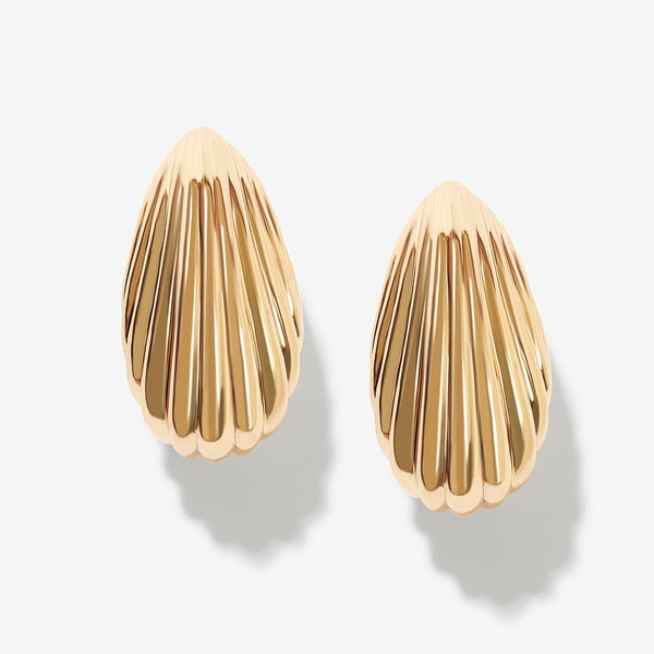 Gold Geller Shell Earrings | Adorn Luxe | Adornmonde