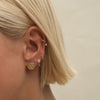 Johnnie round quilted huggie earrings