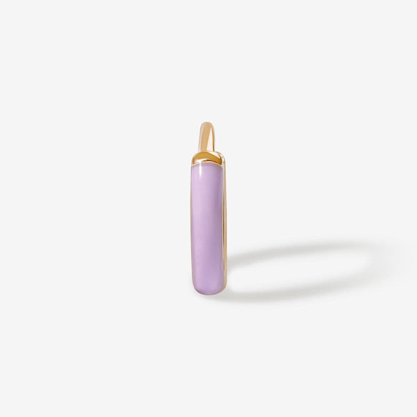Joyner lavender enamel baby huggie