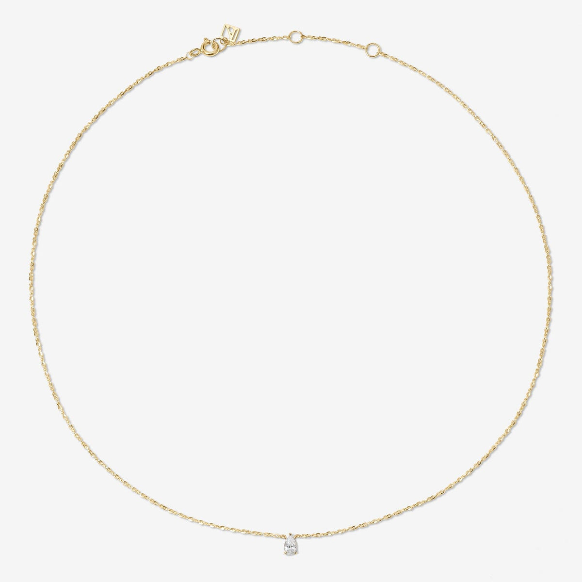 Owen pear diamond necklace