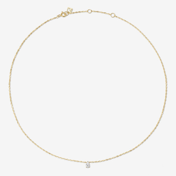 Owen pear diamond necklace