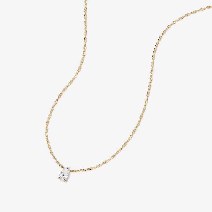 Owen pear diamond necklace