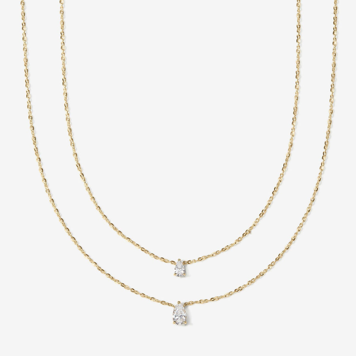 Owen pear diamond necklace