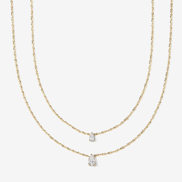 Owen pear diamond necklace