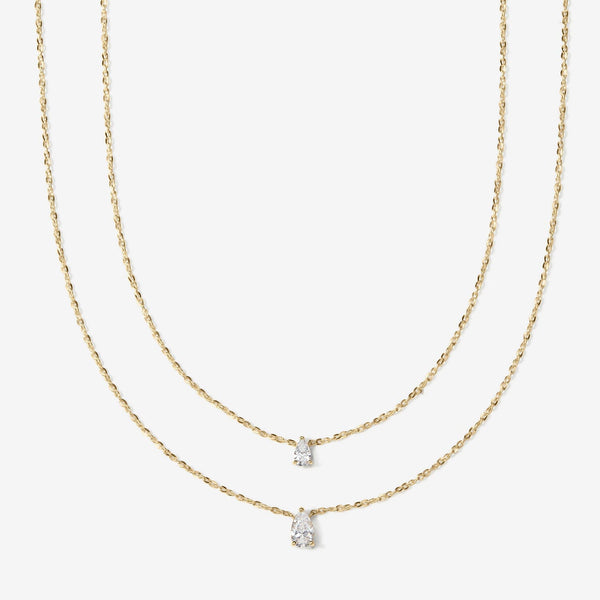 Owen pear diamond necklace