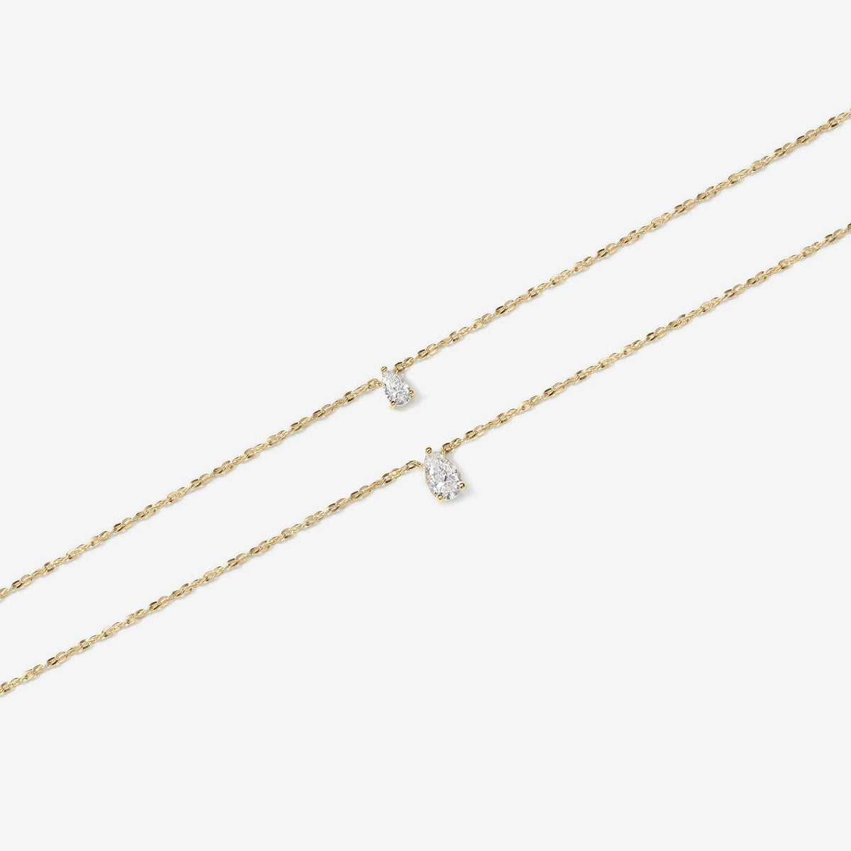 Owen pear diamond necklace