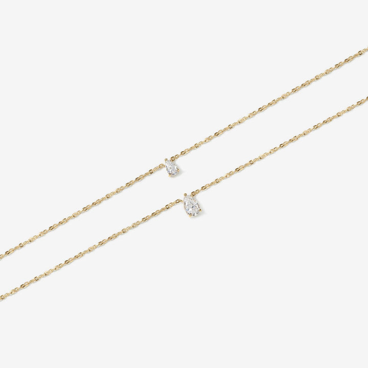 Owen pear diamond necklace