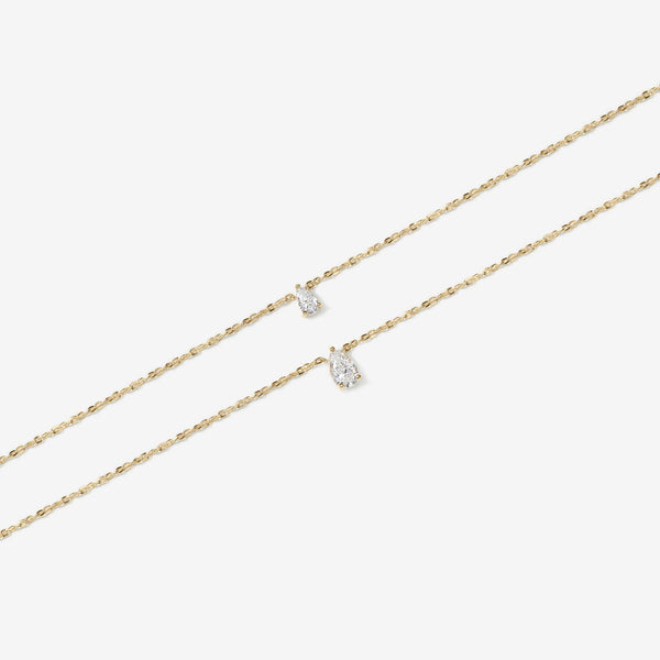 Owen pear diamond necklace